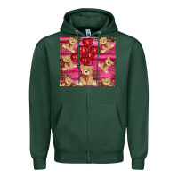 Sports Green valentines day teddy bear tumbler Zipper Hoodie - RanaPortraitStore