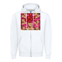 White valentines day teddy bear tumbler Zipper Hoodie - RanaPortraitStore