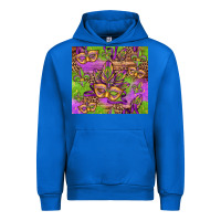 Cobalt mardi gras carnival masks and fleur de lis Urban Hoodie - Jasminsmagicworld