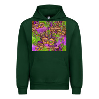 Forest Green mardi gras carnival masks and fleur de lis Urban Hoodie - Jasminsmagicworld