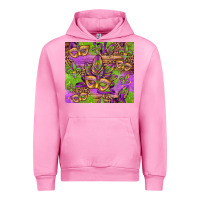 Fuchsia Pink mardi gras carnival masks and fleur de lis Urban Hoodie - Jasminsmagicworld