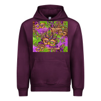 Mauve Wine mardi gras carnival masks and fleur de lis Urban Hoodie - Jasminsmagicworld