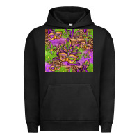 Pigment Black mardi gras carnival masks and fleur de lis Urban Hoodie - Jasminsmagicworld