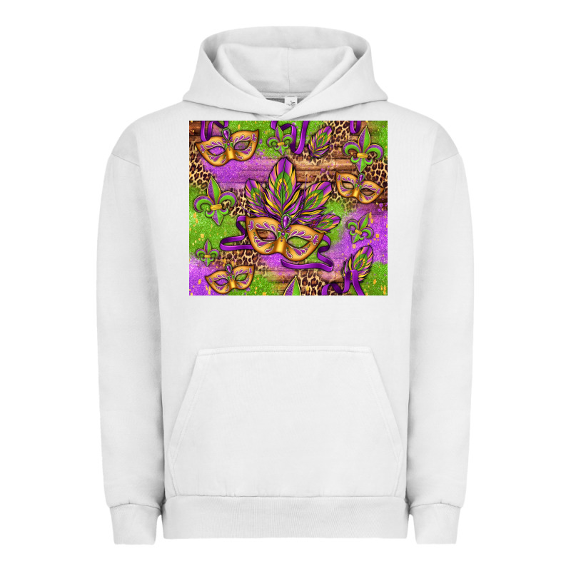 Mardi Gras Carnival Masks And Fleur De Lis Urban Hoodie by Jasminsmagicworld | Teevron