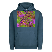 Pigment Midnight Navy mardi gras carnival masks and fleur de lis Urban Hoodie - Jasminsmagicworld