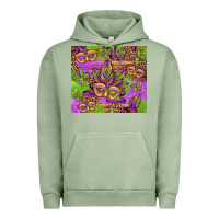 Pigment Oil Green mardi gras carnival masks and fleur de lis Urban Hoodie - Jasminsmagicworld