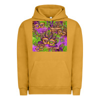 Pigment Peanut Butter mardi gras carnival masks and fleur de lis Urban Hoodie - Jasminsmagicworld