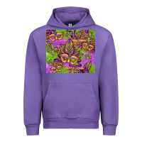 Tulip mardi gras carnival masks and fleur de lis Urban Hoodie - Jasminsmagicworld