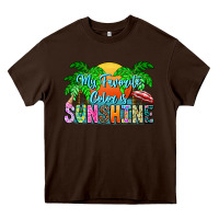 Chocolate Brown My Favorite Coloris Sunshine Heavy Core Tee - CowhideDigitalArt