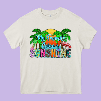 My Favorite Coloris Sunshine Heavy Core Tee Designed By Cowhidedigitalart