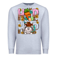Heather Grey Western Hip hop Bunny Premium Sweatshirt - Neo Western