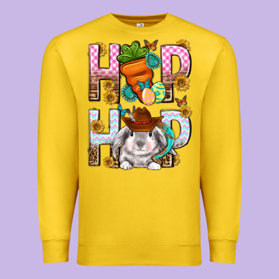 Western Hip Hop Bunny Premium Sweatshirt Designed By Neo Western