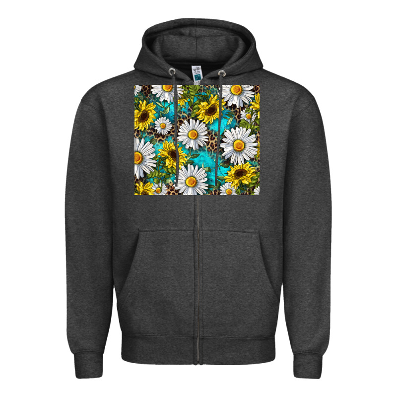 Western Daisy And Sunflower Zipper Hoodie by RanaPortraitStore | Teevron