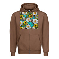 Chestnut western daisy and sunflower Zipper Hoodie - RanaPortraitStore