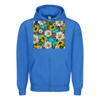 True Royal western daisy and sunflower Zipper Hoodie - RanaPortraitStore