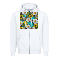White western daisy and sunflower Zipper Hoodie - RanaPortraitStore