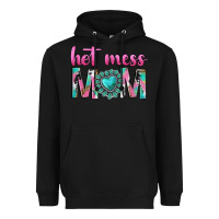 Black hot mess mom Heavyweight Hoodie - texasbilliewilder