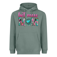 Sage hot mess mom Heavyweight Hoodie - texasbilliewilder