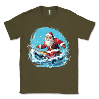 Army Green happy santa Classic Tee - Unal Design