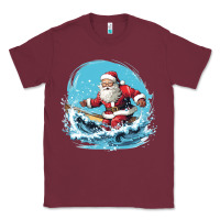 Burgundy happy santa Classic Tee - Unal Design