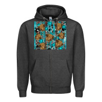 Charcoal Heather western aztec highland cow Zipper Hoodie - RanaPortraitStore