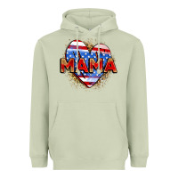 Matcha American mama heart Heavyweight Hoodie - Zillion Design Studio