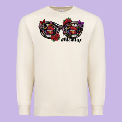 Momlife Premium Sweatshirt Designed By Sublimationcraftshop