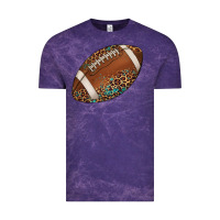 Cloud Purple western football leopard turquoise pattern Vintage Tee - Artiststas