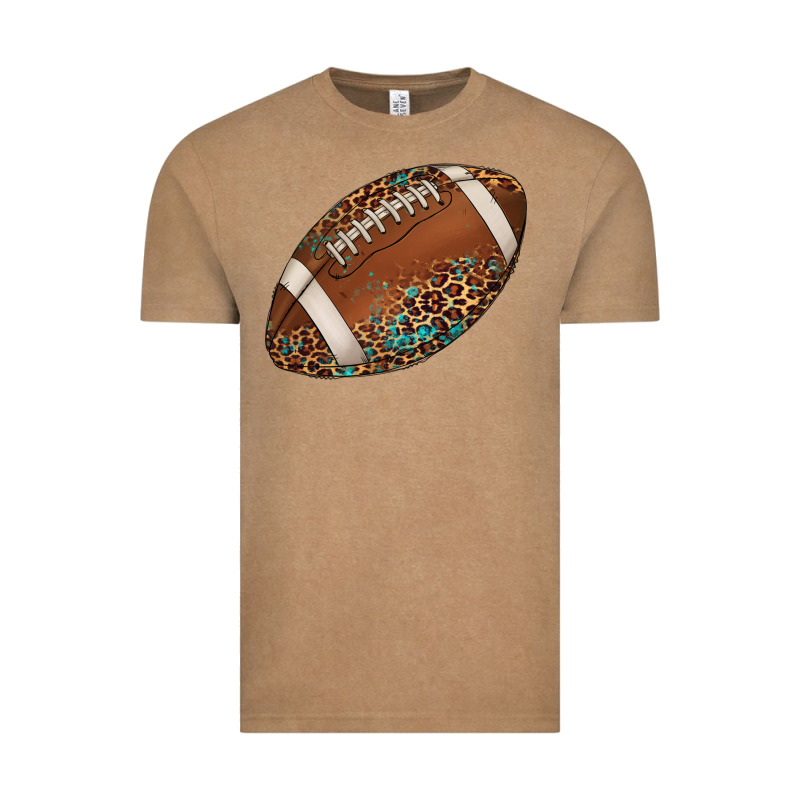 Western Football Leopard Turquoise Pattern Vintage Tee by Artiststas | Teevron