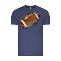 Vintage Denim western football leopard turquoise pattern Vintage Tee - Artiststas