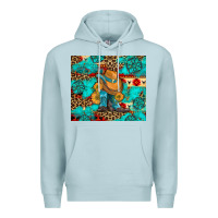 Blue Mist cowboy boots with turquoise and aztec Premium Hoodie - Artiststas
