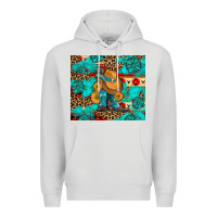Dove Grey cowboy boots with turquoise and aztec Premium Hoodie - Artiststas