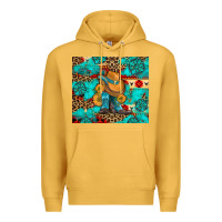 Mustard cowboy boots with turquoise and aztec Premium Hoodie - Artiststas