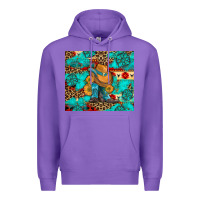 Purple cowboy boots with turquoise and aztec Premium Hoodie - Artiststas