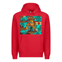 Red cowboy boots with turquoise and aztec Premium Hoodie - Artiststas