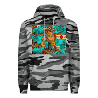 Slate Camo cowboy boots with turquoise and aztec Premium Hoodie - Artiststas