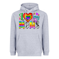 Heather Grey i love my moms Heavyweight Hoodie - texasbilliewilder