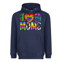 Navy i love my moms Heavyweight Hoodie - texasbilliewilder