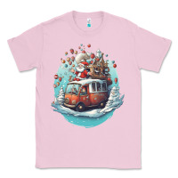 Bubblegum Pink happy santa Classic Tee - Unal Design