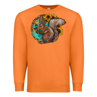 Carrot western squirrel with sunflowers Premium Sweatshirt - CowhideDigitalArt
