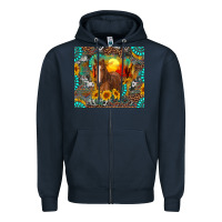 Navy western horse and desert tumbler Zipper Hoodie - RanaPortraitStore