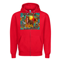 Red western horse and desert tumbler Zipper Hoodie - RanaPortraitStore