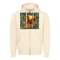 Sandshell western horse and desert tumbler Zipper Hoodie - RanaPortraitStore