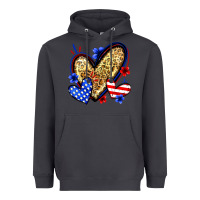Smoke American flag heart leopard Heavyweight Hoodie - Zillion Design Studio