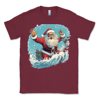 Burgundy happy santa Classic Tee - Unal Design