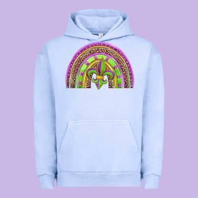 Mardi Gras Rainbow Urban Hoodie Designed By Jasminsmagicworld