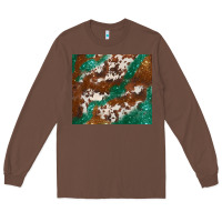 Chestnut brown cowhide glitter Long Sleeve Tee - BarkalooDesign
