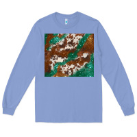 Colony Blue brown cowhide glitter Long Sleeve Tee - BarkalooDesign