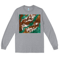 Heather Grey brown cowhide glitter Long Sleeve Tee - BarkalooDesign