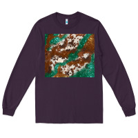 Plum brown cowhide glitter Long Sleeve Tee - BarkalooDesign